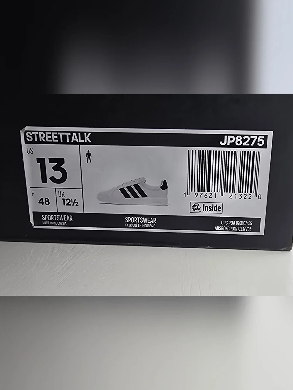 adidas Streetalk White Sneakers with Black Stripes